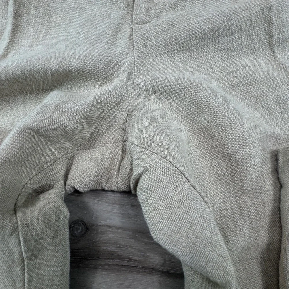 Dockers Premium D3 Classic Fit Linen Cotton Pleated Pants Mens 38x30 Beige Khaki